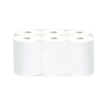 Кърпи за ръце, на ролка, без перфорация, двупластови, целулоза, 800 g, 6 броя