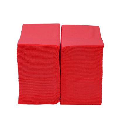 Салфетки, целулоза, двупластови, 1/8 сгъвка, 33 х 33 cm, червени, 150 броя