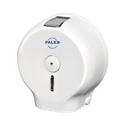 Диспенсър за тоалетна хартия Palex Mini Jumbo, бял, abs, 160 метра
