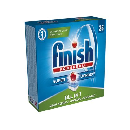 Таблетки за съдомиялна машина Finish Powerball, 26 броя
