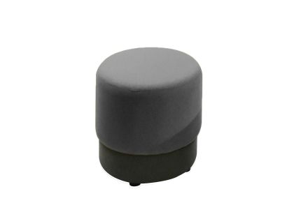 Табуретка RFG Zara, кръгла, дамаска, 450 х 450 х 450 mm, сива