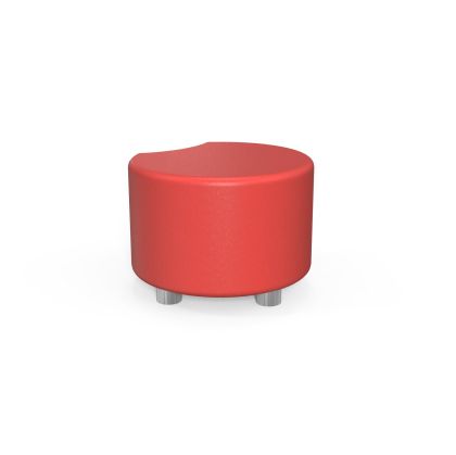 Табуретка RFG Moon, кръгла, екокожа, 60 х 60 х 43 cm, червенa