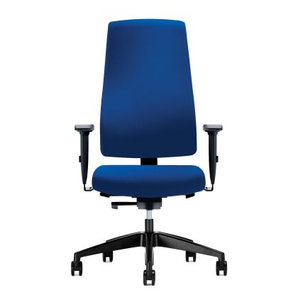 Ергономичен стол Interstuhl Goal 24/7, текстил, Synchronous механизъм, полиамидна основа, до 150 kg, син