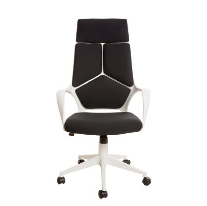 Директорски стол Force White, текстил, Tilt механизъм, до 120 kg, черен