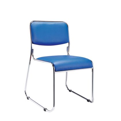 Посетителски стол RFG Axo M, екокожа, метална основа, до 120 kg, син, 5 броя в комплект