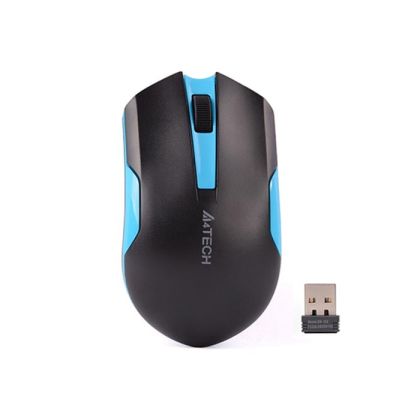 A4Tech Мишка V-Track G3-200N, безжична, черно-синя