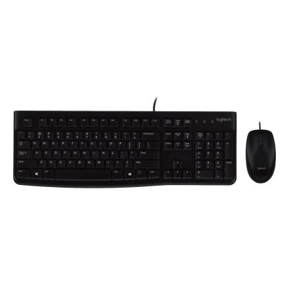 Logitech Клавиатура и мишка MK120, кирилизирана, с кабел, черни