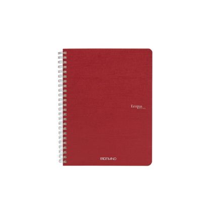 Fabriano Тетрадка Ecoqua, A5, картонена корица, със спирала, 70 листа, череша