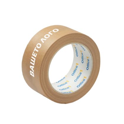 Тиксо, хартиено, 48 mm х 40 m, кафяво, с един цвят печат