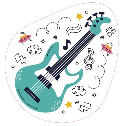 STEM Стикер, Зала за дигитални изкуства, комплект B10, 50 cm, стикер 4