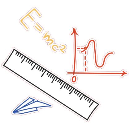 STEM Стикер, Математика и информатика - Математика, комплект D6, 50 cm, стикер 8