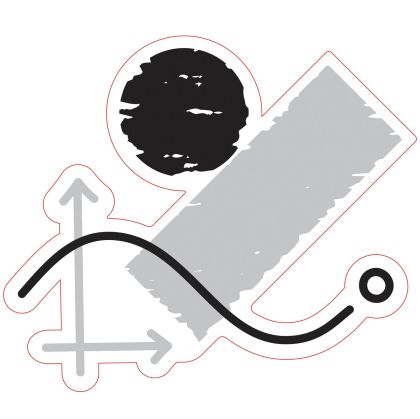 STEM Стикер, Математика и информатика - Математика, комплект D7, 80 cm, стикер 2