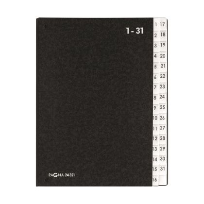 Durable Папка Classic, картонена, с 31 разделителя, черна