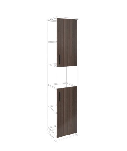 Врата RFG RV3 Lisabon S3, 380 х 18 х 760 mm, ПДЧ 18 mm, 2 броя в комплект, тъмен дъб