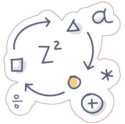 STEM Стикер, Математика и информатика - Математика, комплект D4, 50 cm, стикер 3