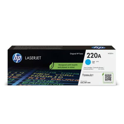 Оригинална тонер касета HP 220A, W2201A, LJ PRO 4202/4302, 1800 страници/5%, Cyan