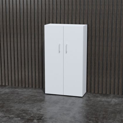 Стелаж Narbutas Nova Basic, 800 x 360 x 1444 mm, ПДЧ 18 mm, бял меламин, бяла правоъгълна дръжка