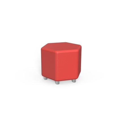 Табуретка RFG Arrow, шестоъгълна, екокожа, 53 х 59 х 43 cm, червена