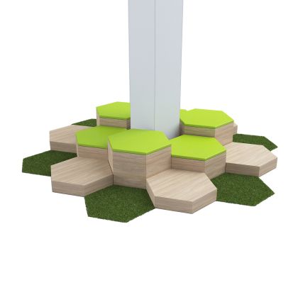 Композиция RFG Hexagon VI, 3464 х 3000 х 545 mm, ПДЧ 18 mm