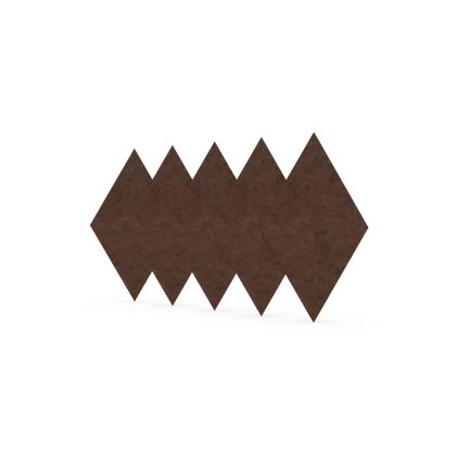 Акустично пано Narbutas Pet, диамант, 115 х 200 х 9 mm, PET филц, 5 броя, цвят кестен