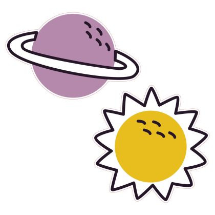 STEM Стикер, Природни науки - Физика, комплект G6, 80 cm, стикер 8