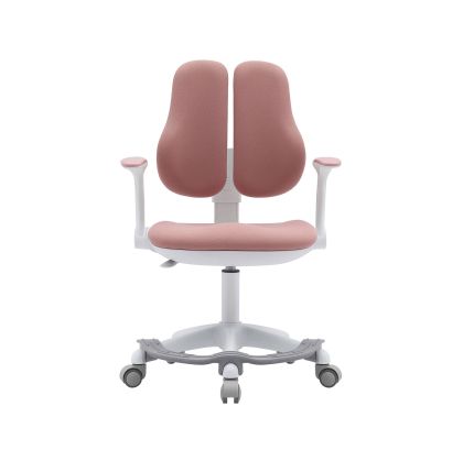 Детски стол RFG Ergo Cute White, текстил, до 100 kg, розов