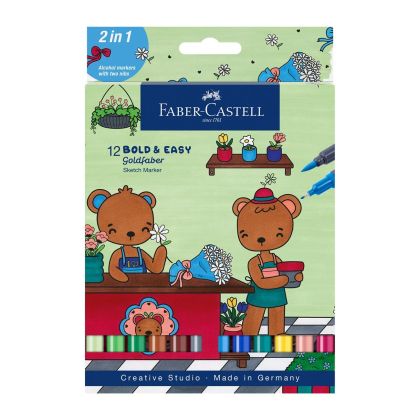 Faber-Castell Маркер Goldfaber Sketch, Bold Easy, 12 броя