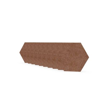 Акустично пано Narbutas Pet, шестоъгълник, 173 х 200 х 9 mm, PET филц, 10 броя, корал