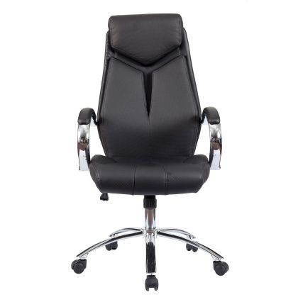 Директорски стол Storm, екокожа, Tilt механизъм, до 120 kg, черен