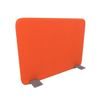 Шумоизолиращ преграден панел за бюро Narbutas Top 530, 700 x 36 x 530 mm, дамаска Velito Presto светлочервен, сив метал