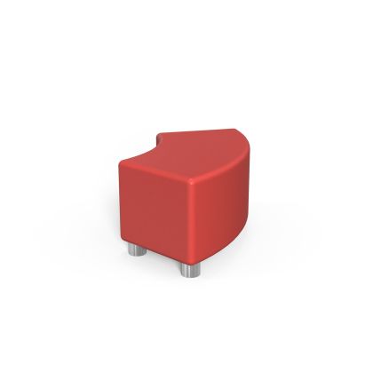 Табуретка RFG Curve, екокожа, 90 х 90 х 43 cm, червена