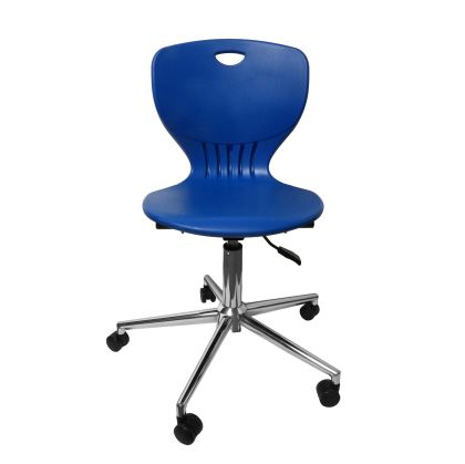 Ученически стол RFG Maxima Move Chrome, полипропилен, до 120 kg, син, 2 броя в комплект