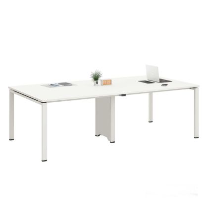 Заседателна маса RFG Monaco, 2400 х 1200 х 750 mm, правоъгълен плот, ПДЧ 25 mm, метална основа, бяла