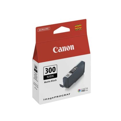 Оригинален патрон Canon PFI-300, 14 ml, 1750 страници/5%, Matte Black
