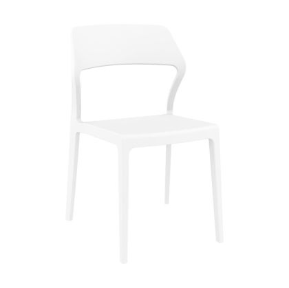 Градински стол RFG Snow, пластмасов, до 120 kg, бял