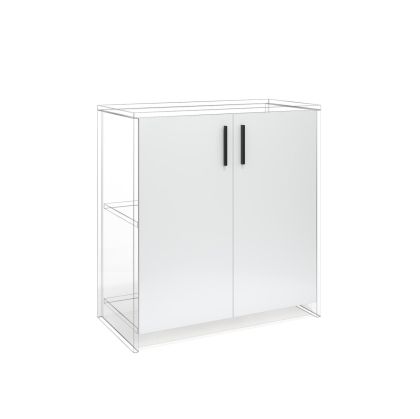 Врата RFG RV3 Monaco S4, 380 х 18 х 760 mm, ПДЧ 18 mm, 2 броя в комплект, бяла