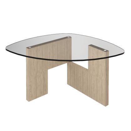 Ниска маса HMS08, 93 x 61 x 42 cm, овален плот, цвят лукс