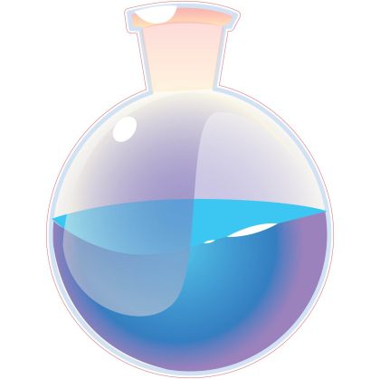 STEM Стикер, Природни науки - Химия, комплект H9, 100 cm, стикер 6