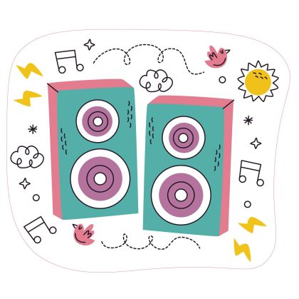 STEM Стикер, Зала за дигитални изкуства, комплект B10, 80 cm, стикер 8