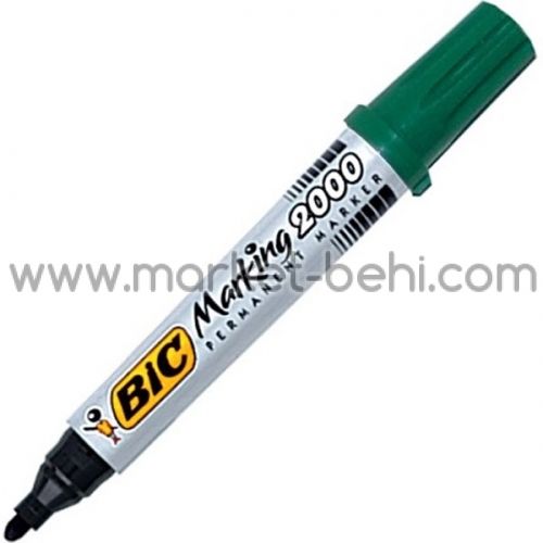 Перманентен маркер Bic 2000 Зелен объл връх