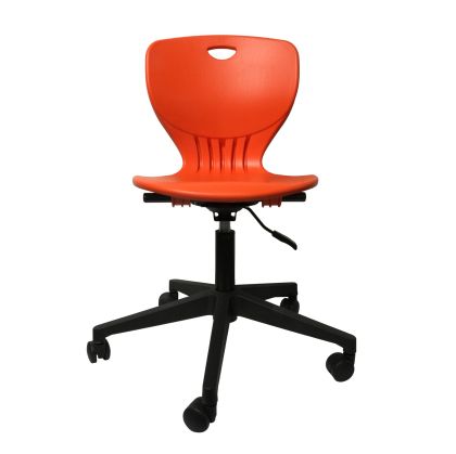 Ученически стол RFG Maxima Move Black, полипропилен, до 120 kg, оранжев