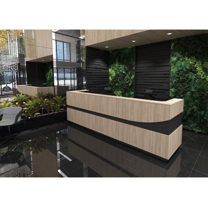 Ъглов модул за рецепция RFG Joy, десен, с права декорация, ПДЧ