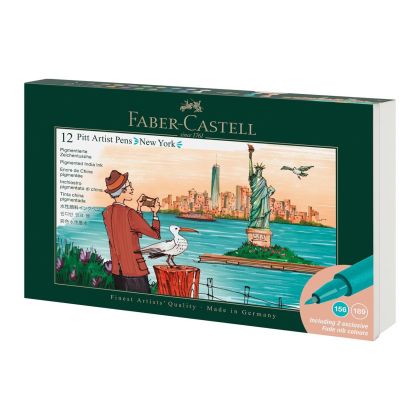 Faber-Castell Маркер Pitt Artist - New York, 12 броя