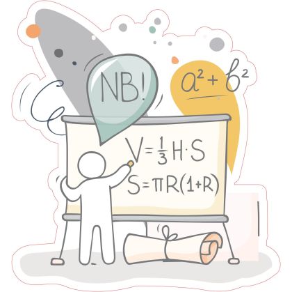STEM Стикер, Математика и информатика - Математика, комплект D5, 50 cm, стикер 6