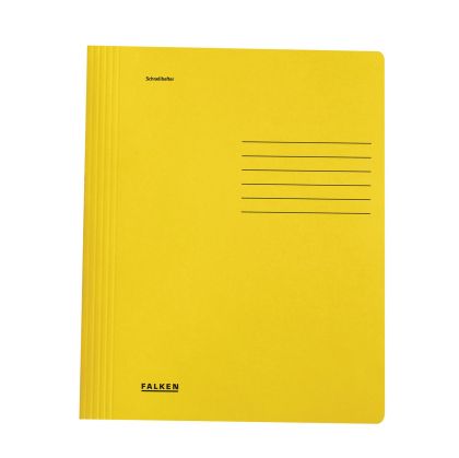 Falken Папка, картонена, с машинка, жълта