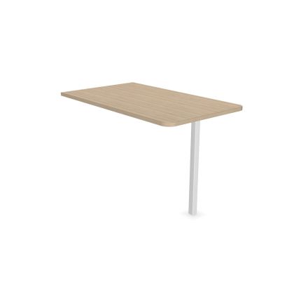 Маса Narbutas My Space, с 1 крак, 1200 х 700 х 720 mm, правоъгълен плот, плот ясен, бял метал