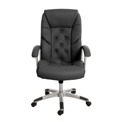 Директорски стол Oscar, екокожа, Tilt механизъм, до 120 kg, черен