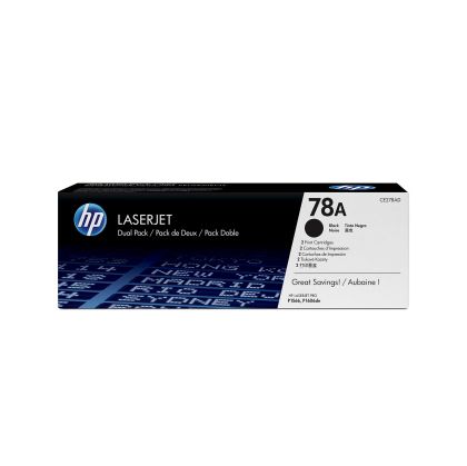 Оригинална тонер касета HP CE278AD, 2100 страници/5%, Black, 2 броя