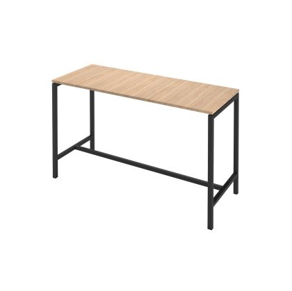 Висока маса Narbutas Nova, 1800 x 700 x 1050 mm, ПДЧ 25 mm, меламин кехлибарен дъб, черен метал