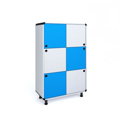 Шкаф RFG Dale, с 6 отделения, 800 х 400 х 1200 mm, ПДЧ 18 mm, сиво-син